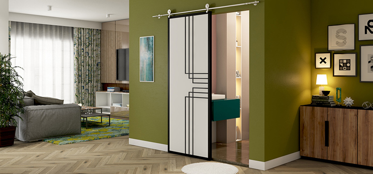 sliding bathroom door installation in San Jose